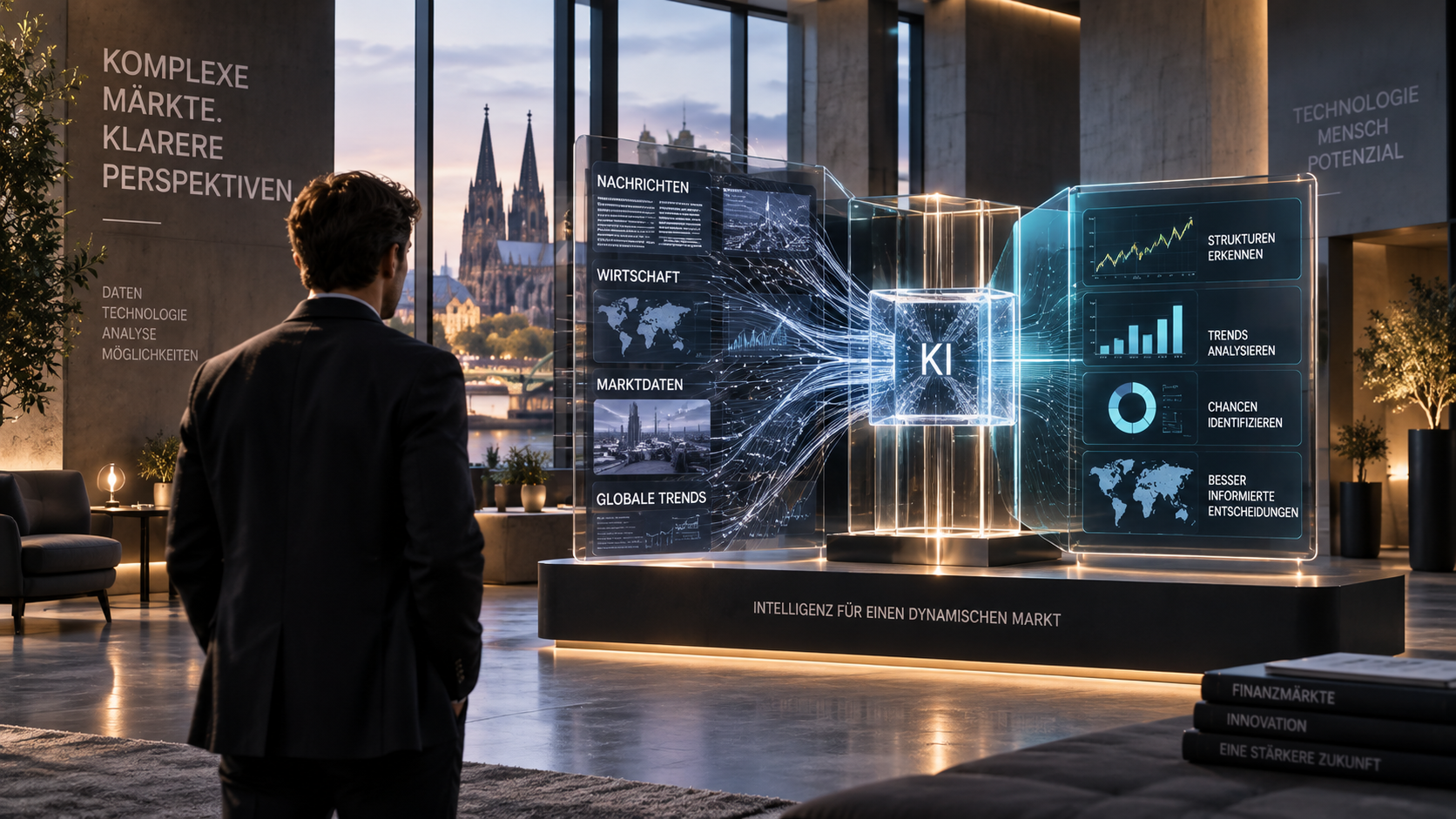 Matt-schwarzer Roboterarm beim Kontakt mit einer Kristallfläche